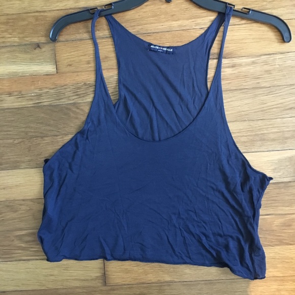 Brandy Melville Tops - Brandy Melville Navy Crop Top